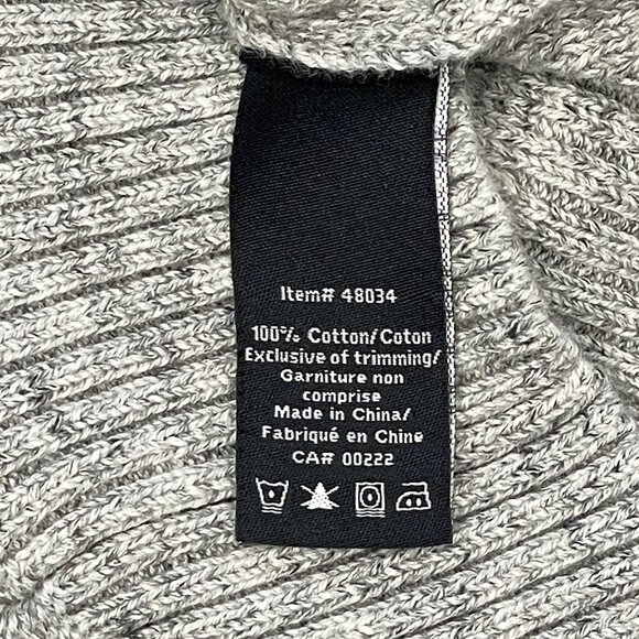 Wayne Gretzky Collection Long Sleeve Partial Button-Up Light Gray Knit Sweater - Picture 11 of 12